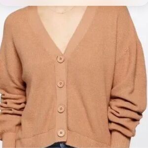 Love Elle Cropped Cardigan NWOT color Camel M